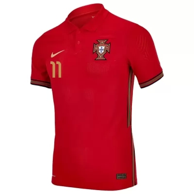Deti Portugalské Národné Futbalové Mužstvo Bruno Fernandes #11 Domáci Červená Dresy 2021 Košele Dres