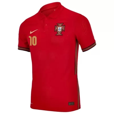 Ženy Portugalské Národné Futbalové Mužstvo Bernardo Silva #10 Domáci Červená Dresy 2021 Košele Dres