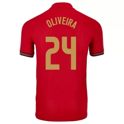 Deti Portugalské národné futbalové mužstvo Sergio Oliveira #24 Domáci Červená Dresy 2021 Košele Dres