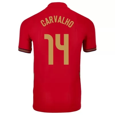 Muži Portugalské národné futbalové mužstvo William Carvalho #14 Domáci Červená Dresy 2021 Košele Dres