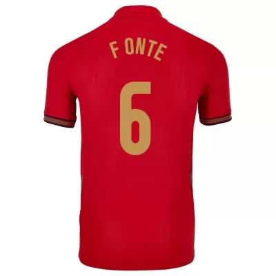 Ženy Portugalské národné futbalové mužstvo Jose Fonte #6 Domáci Červená Dresy 2021 Košele Dres