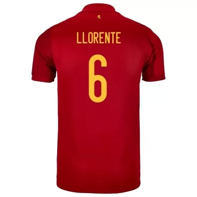 Deti Španielske národné futbalové mužstvo Marcos Llorente #6 Domáci Červená Dresy 2021 Košele Dres