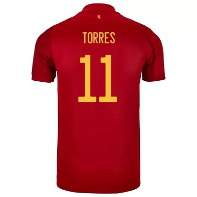 Deti Španielske národné futbalové mužstvo Ferran Torres #11 Domáci Červená Dresy 2021 Košele Dres