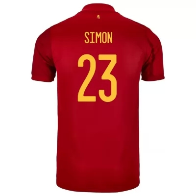 Muži Španielske národné futbalové mužstvo Unai Simon #23 Domáci Červená Dresy 2021 Košele Dres