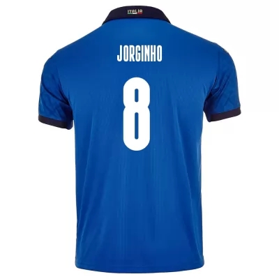 Ženy Talianske národné futbalové mužstvo Jorginho #8 Domáci Modrá Dresy 2021 Košele Dres