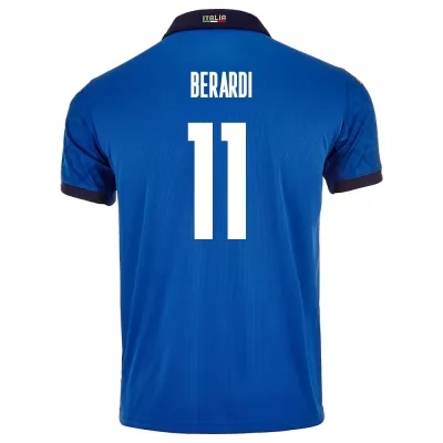 Ženy Talianske národné futbalové mužstvo Domenico Berardi #11 Domáci Modrá Dresy 2021 Košele Dres