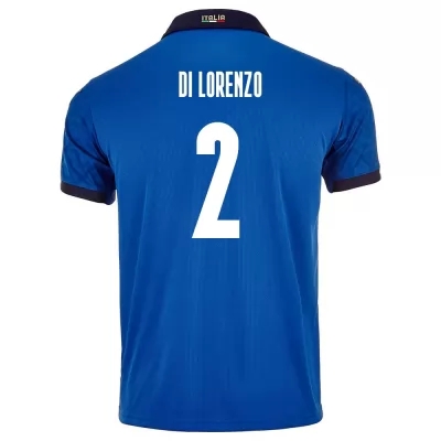 Deti Talianske národné futbalové mužstvo Giovanni Di Lorenzo #2 Domáci Modrá Dresy 2021 Košele Dres