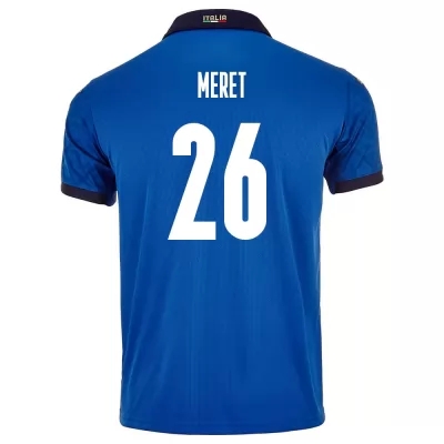 Deti Talianske národné futbalové mužstvo Alex Meret #26 Domáci Modrá Dresy 2021 Košele Dres
