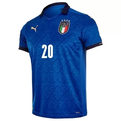 Ženy Talianske Národné Futbalové Mužstvo Federico Bernardeschi #20 Domáci Modrá Dresy 2021 Košele Dres