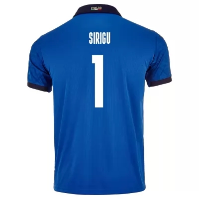 Muži Talianske národné futbalové mužstvo Salvatore Sirigu #1 Domáci Modrá Dresy 2021 Košele Dres