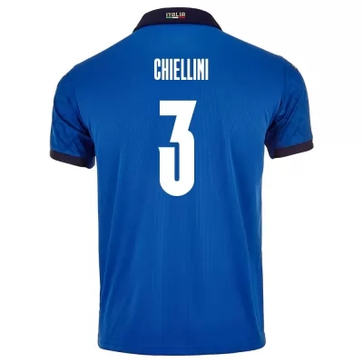 Muži Talianske národné futbalové mužstvo Giorgio Chiellini #3 Domáci Modrá Dresy 2021 Košele Dres