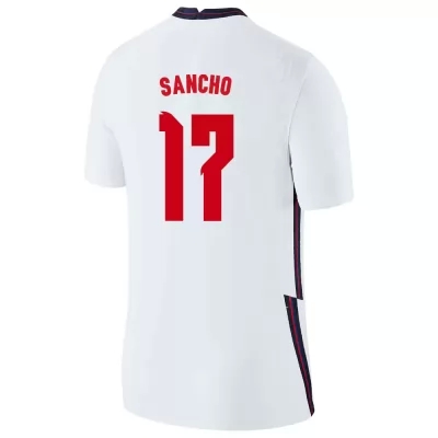 Ženy Anglické národné futbalové mužstvo Jadon Sancho #17 Domáci Biely Dresy 2021 Košele Dres