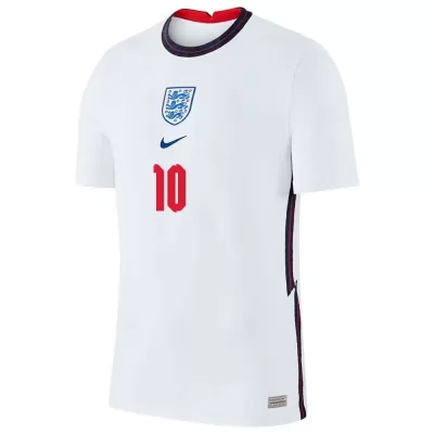 Deti Anglické Národné Futbalové Mužstvo Raheem Sterling #10 Domáci Biely Dresy 2021 Košele Dres