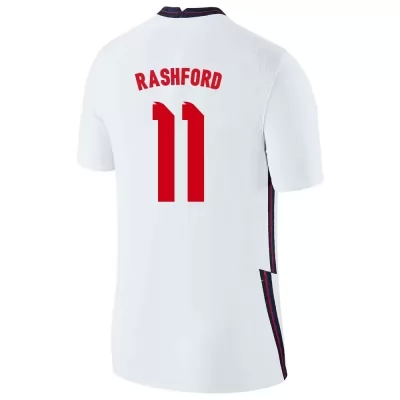Deti Anglické národné futbalové mužstvo Marcus Rashford #11 Domáci Biely Dresy 2021 Košele Dres