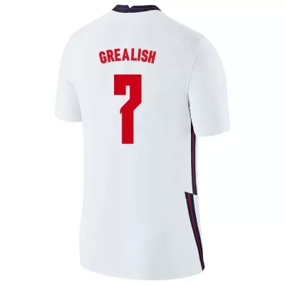 Deti Anglické národné futbalové mužstvo Jack Grealish #7 Domáci Biely Dresy 2021 Košele Dres