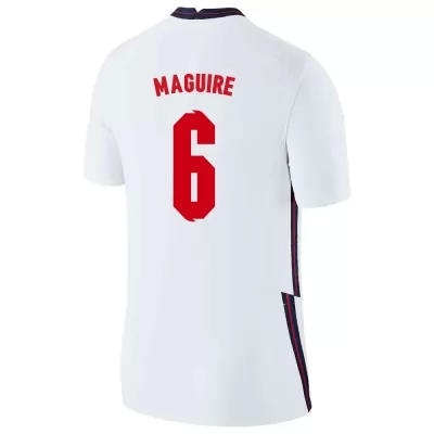 Deti Anglické národné futbalové mužstvo Harry Maguire #6 Domáci Biely Dresy 2021 Košele Dres