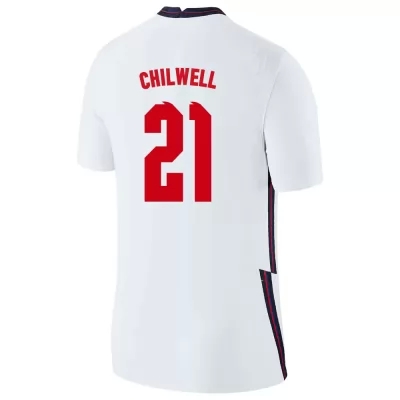 Deti Anglické národné futbalové mužstvo Ben Chilwell #21 Domáci Biely Dresy 2021 Košele Dres