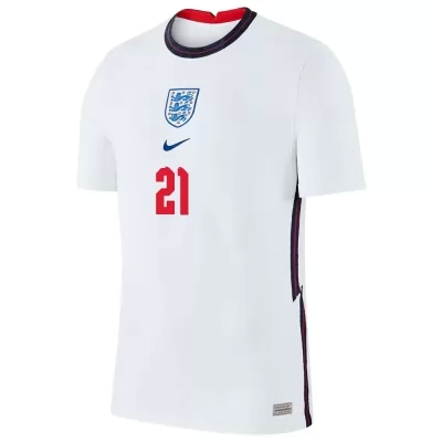 Deti Anglické Národné Futbalové Mužstvo Ben Chilwell #21 Domáci Biely Dresy 2021 Košele Dres
