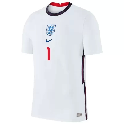 Muži Anglické Národné Futbalové Mužstvo Jordan Pickford #1 Domáci Biely Dresy 2021 Košele Dres
