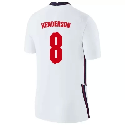 Deti Anglické národné futbalové mužstvo Jordan Henderson #8 Domáci Biely Dresy 2021 Košele Dres