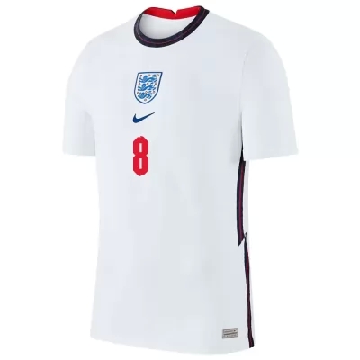 Deti Anglické Národné Futbalové Mužstvo Jordan Henderson #8 Domáci Biely Dresy 2021 Košele Dres