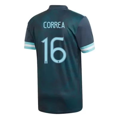 Deti Argentínske národné futbalové mužstvo Joaquin Correa #16 Vonkajší Tmavomodrá Dresy 2021 Košele Dres