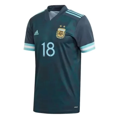 Muži Argentínske Národné Futbalové Mužstvo Guido Rodriguez #18 Vonkajší Tmavomodrá Dresy 2021 Košele Dres