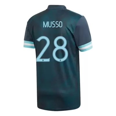 Deti Argentínske národné futbalové mužstvo Juan Musso #28 Vonkajší Tmavomodrá Dresy 2021 Košele Dres