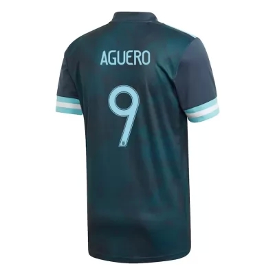 Ženy Argentínske národné futbalové mužstvo Sergio Aguero #9 Vonkajší Tmavomodrá Dresy 2021 Košele Dres