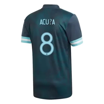 Ženy Argentínske národné futbalové mužstvo Marcos Acuña #8 Vonkajší Tmavomodrá Dresy 2021 Košele Dres