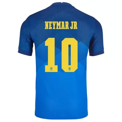 Muži Brazílske národné futbalové mužstvo Neymar #10 Vonkajší Modrá Dresy 2021 Košele Dres