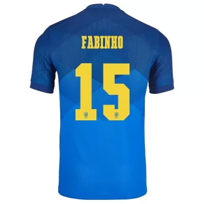 Ženy Brazílske národné futbalové mužstvo Fabinho #15 Vonkajší Modrá Dresy 2021 Košele Dres