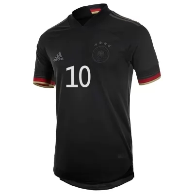 Deti Nemecké Národné Futbalové Mužstvo Serge Gnabry #10 Vonkajší čierna Dresy 2021 Košele Dres