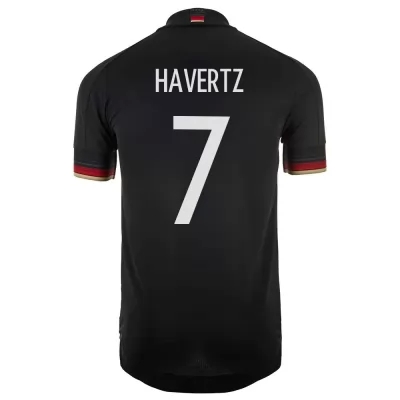 Muži Nemecké národné futbalové mužstvo Kai Havertz #7 Vonkajší čierna Dresy 2021 Košele Dres