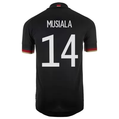 Ženy Nemecké národné futbalové mužstvo Jamal Musiala #14 Vonkajší čierna Dresy 2021 Košele Dres