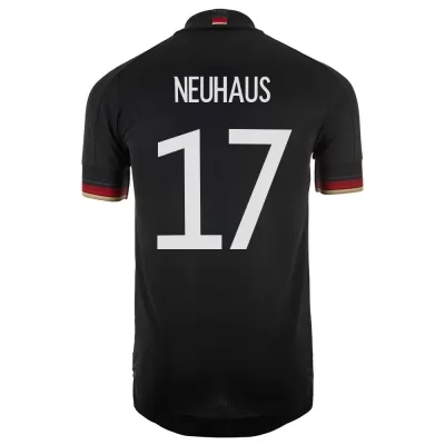 Ženy Nemecké národné futbalové mužstvo Florian Neuhaus #17 Vonkajší čierna Dresy 2021 Košele Dres