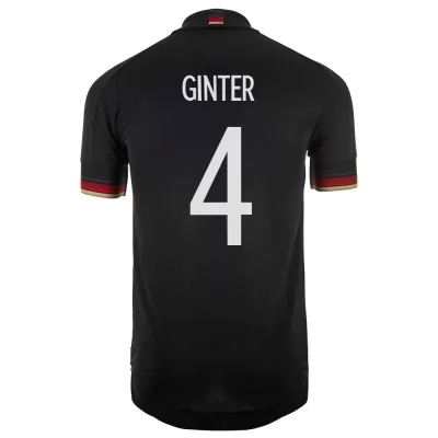 Ženy Nemecké národné futbalové mužstvo Matthias Ginter #4 Vonkajší čierna Dresy 2021 Košele Dres