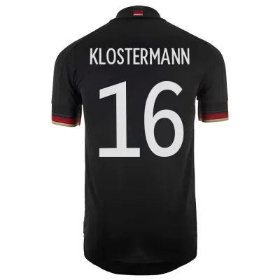 Muži Nemecké národné futbalové mužstvo Lukas Klostermann #16 Vonkajší čierna Dresy 2021 Košele Dres