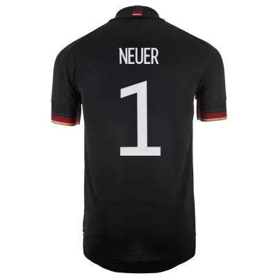 Deti Nemecké národné futbalové mužstvo Manuel Neuer #1 Vonkajší čierna Dresy 2021 Košele Dres