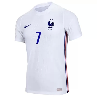 Deti Francúzske Národné Futbalové Mužstvo Antoine Griezmann #7 Vonkajší Biely Dresy 2021 Košele Dres