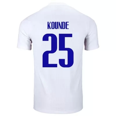 Ženy Francúzske národné futbalové mužstvo Jules Kounde #25 Vonkajší Biely Dresy 2021 Košele Dres
