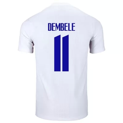 Muži Francúzske národné futbalové mužstvo Ousmane Dembele #11 Vonkajší Biely Dresy 2021 Košele Dres