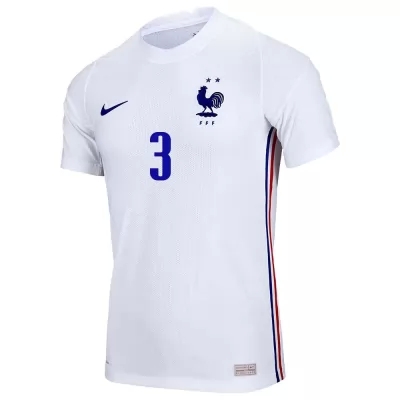 Muži Francúzske Národné Futbalové Mužstvo Presnel Kimpembe #3 Vonkajší Biely Dresy 2021 Košele Dres