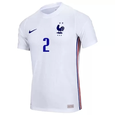 Deti Francúzske Národné Futbalové Mužstvo Benjamin Pavard #2 Vonkajší Biely Dresy 2021 Košele Dres