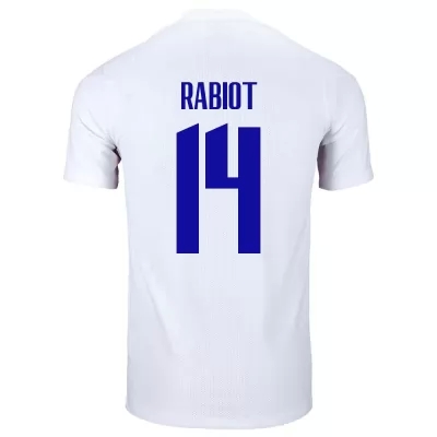 Deti Francúzske národné futbalové mužstvo Adrien Rabiot #14 Vonkajší Biely Dresy 2021 Košele Dres