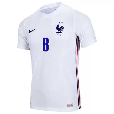 Deti Francúzske Národné Futbalové Mužstvo Thomas Lemar #8 Vonkajší Biely Dresy 2021 Košele Dres