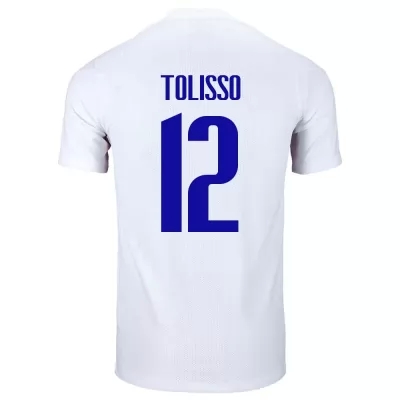 Deti Francúzske národné futbalové mužstvo Corentin Tolisso #12 Vonkajší Biely Dresy 2021 Košele Dres