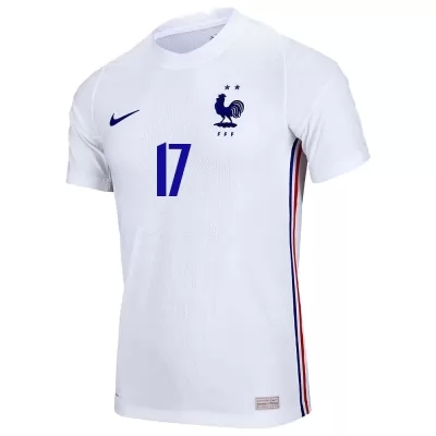 Deti Francúzske Národné Futbalové Mužstvo Moussa Sissoko #17 Vonkajší Biely Dresy 2021 Košele Dres