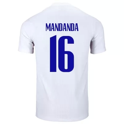 Ženy Francúzske národné futbalové mužstvo Steve Mandanda #16 Vonkajší Biely Dresy 2021 Košele Dres