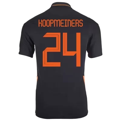 Deti Holandské národné futbalové mužstvo Teun Koopmeiners #24 Vonkajší čierna Dresy 2021 Košele Dres